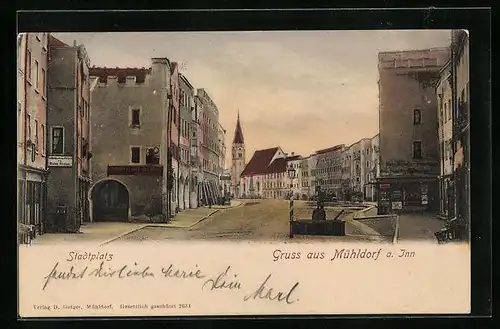 AK Mühldorf a. Inn, Stadtplatz