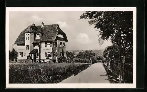 AK Freudenstadt, Fremdenheim Essig, von der Strasse aus