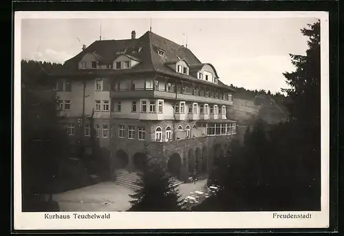 AK Freudenstadt, Kurhaus Teuchelwald aus der Vogelschau