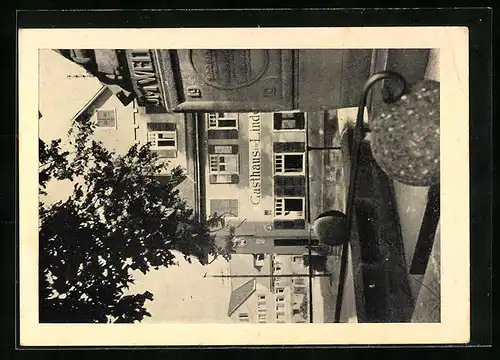 AK Wart über Nagold /Schwarzwald, Gasthaus zur Linde hinter Denkmal