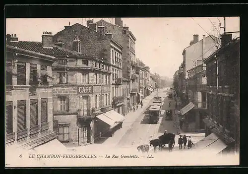 AK Le Chambon-Feugerolles, La Rue Gambetta