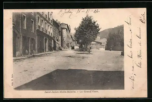 AK Saint-Julien-Molin-Molette, La Grand`Place