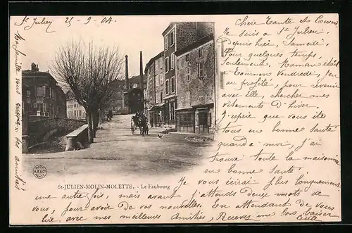 AK Saint-Julien-Molin-Molette, Le Faubourg