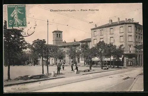 AK Chazelles-sur-Lyon, Place Poterne