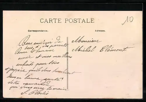 AK Saint-Denis-de-Cabanne, La Poste et les Ecoles