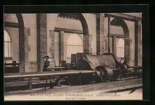 AK Lorette, Société des Aciers Comprimés A. G. P., Machine à dresser