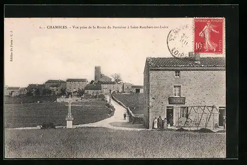 AK Chambles, Vue prise de la Route du Pertuiset à Saint-Rambert-sur-Loire