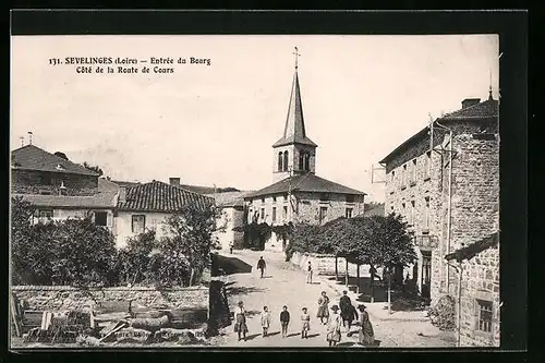 AK Sevelinges, Entrée du Bourg, Coté de la Route de Cours