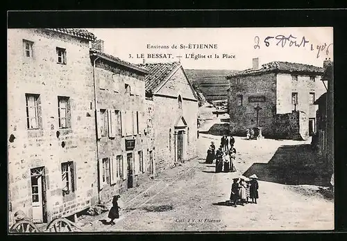 AK Le Bessat, L`Eglise et la Place