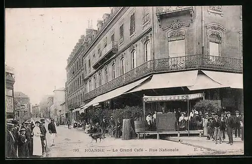 AK Roanne, Le Grand Café, Rue Nationale