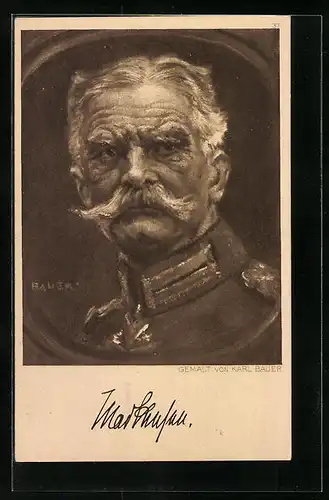 AK Generalfeldmarschall August von Mackensen, Porträt in Uniform