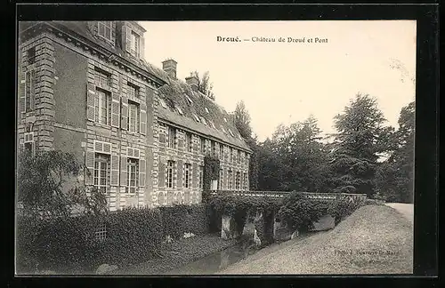 AK Droué, Chateau de Droué et Pont