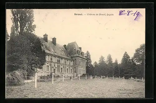 AK Droué, Chateau de Droué, facade