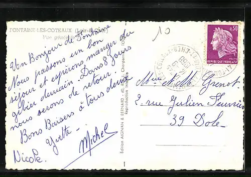 AK Fontaine-les-Coteaux, Vue générale