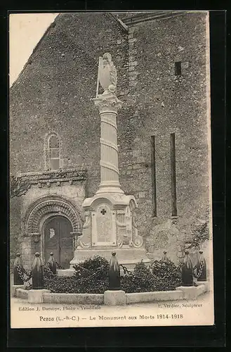 AK Pezou, Le Monument aux Morts 1914-1918