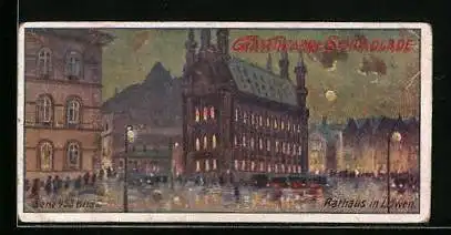 Sammelbild Gartmann Schokolade, Serie 452, Bild 2, Belgien, Rathaus in Löwen