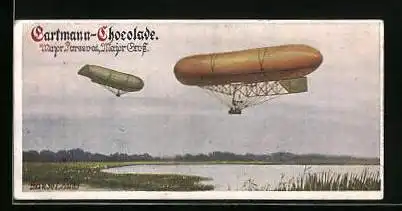 Sammelbild Gartmann Schokolade, Serie 307, Bild 3, Luftballons, Major Parseval, Major Gross