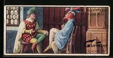 Sammelbild Gartmann Schokolade, Serie 662, Bild 4, Die Fahrten des Junkers Kunhart, die geckenhaften Königssöhne