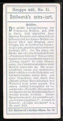 Sammelbild Stollwerck Schokolade, Gruppe 440, No. II., Lustspieldichter Molière