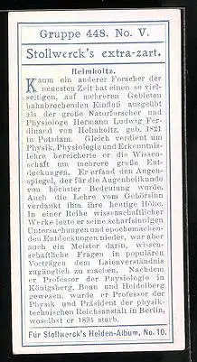 Sammelbild Stollwerck Schokolade, Gruppe 448, No. V., Forscher Hermann Ludwig Ferdinand von Helmholtz