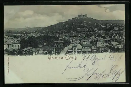 Mondschein-AK Coburg, Gesamtansicht