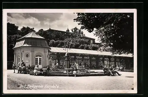 AK Bad Liebwerda / Lazne Libverda, Partie am Kurplatz