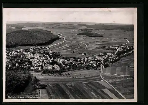 AK Würtingen, Gesamtansicht, Flugzeugaufnahme