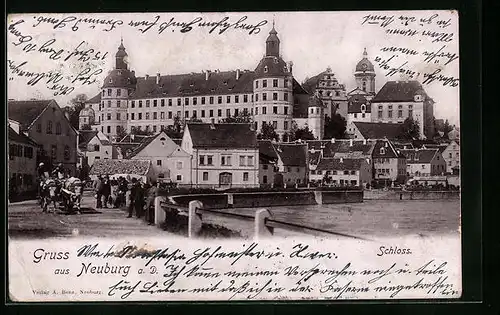 AK Neuburg a. D., Blick zum Schloss