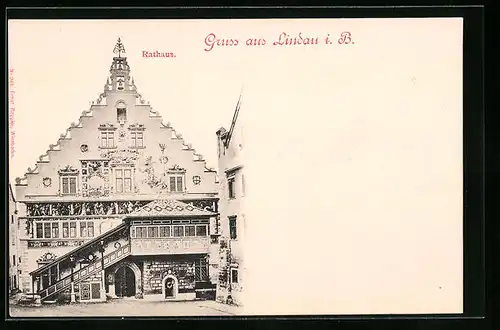 AK Lindau i. B., Rathaus, Vorderansicht