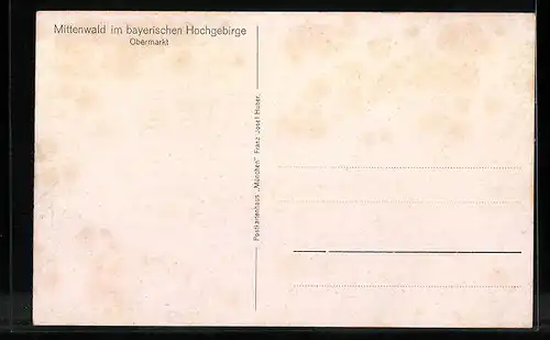 AK Mittenwald, Blick in die Obere Marktstrasse