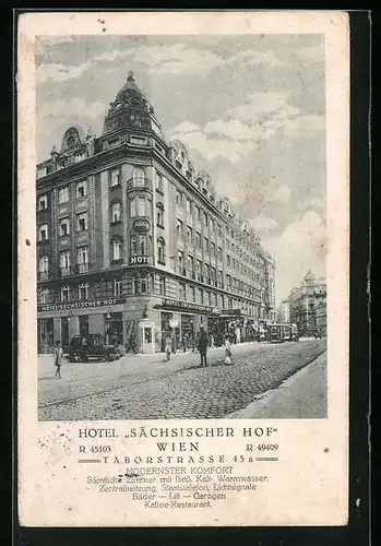 AK Wien, Hotel Sächsischer Hof, Taborstrasse 45a