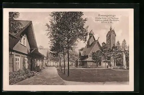 AK Brückenberg, Kirche Wang mit Pfarrhaus