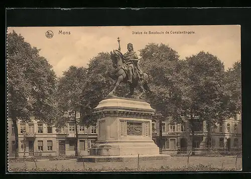 AK Mons, Statue de Baudouin de Constantinople