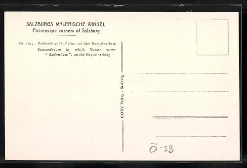 AK Salzburg, Zauberflötenhäus'chen auf dem Kapuzinerberg