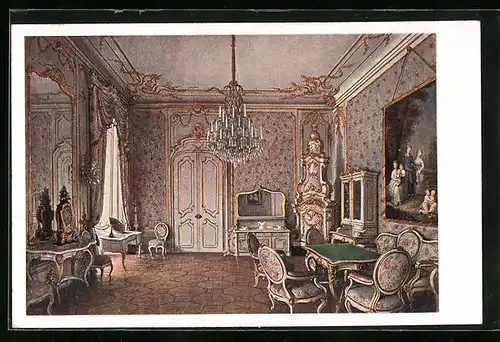 AK Wien, Hofburg, Toilettenzimmer des Fremdenappartements