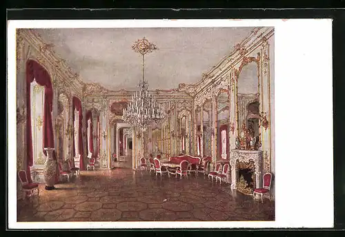 AK Wien, Hofburg, Spiegelsaal des Zeremonieappartements