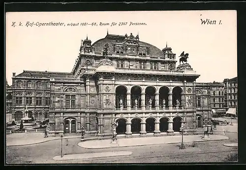 AK Wien, K. k. Hof-Operntheater, Vorderansicht