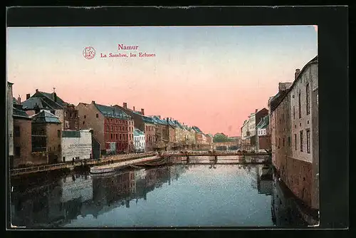 AK Namur, la Sambre, les Ecluses