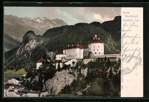 AK Kufstein, Blick auf die Veste Geroldseck
