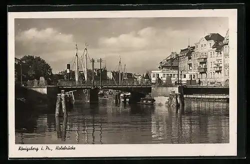 AK Königsberg i. Pr., an der Holzbrücke