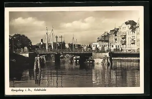 AK Königsberg i. Pr., an der Holzbrücke