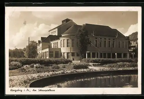 AK Königsberg i. Pr., am Schauspielhaus