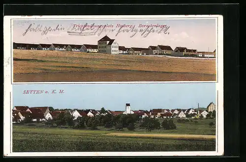 AK Stetten a. k. M., Panorama, Truppenübungsplatz Heuberg, Barackenlager