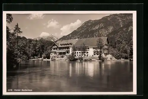 AK Garmisch-Partenkirchen, Hotel Badersee