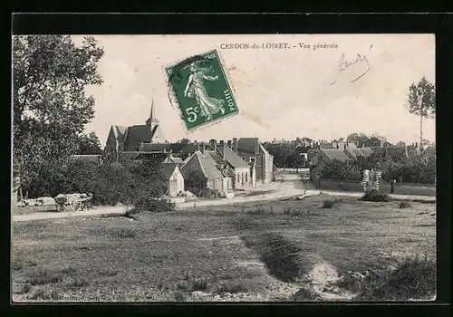 AK Cerdon-du-Loiret, Vue générale