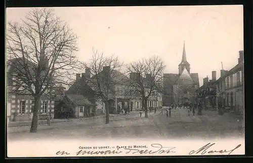 AK Cerdon-du-Loiret, Place du Marché