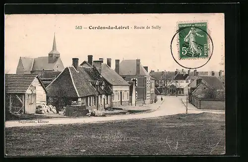AK Cerdon-du-Loiret, Route de Sully