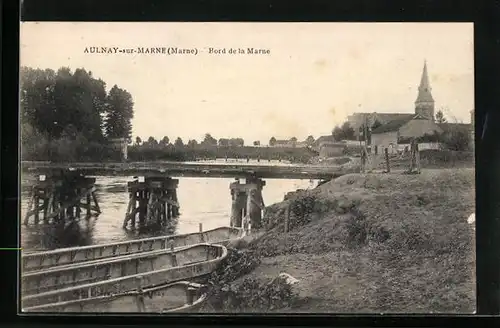 AK Aulnay-sur-Marne, Bord de la Marne