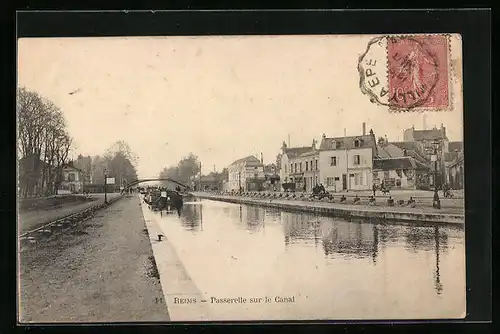 AK Reims, Passerelle sur le Canal