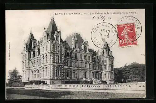 AK La Ville-aux-Clercs, Chateau de la Gaudinière, vu du Nord-Est